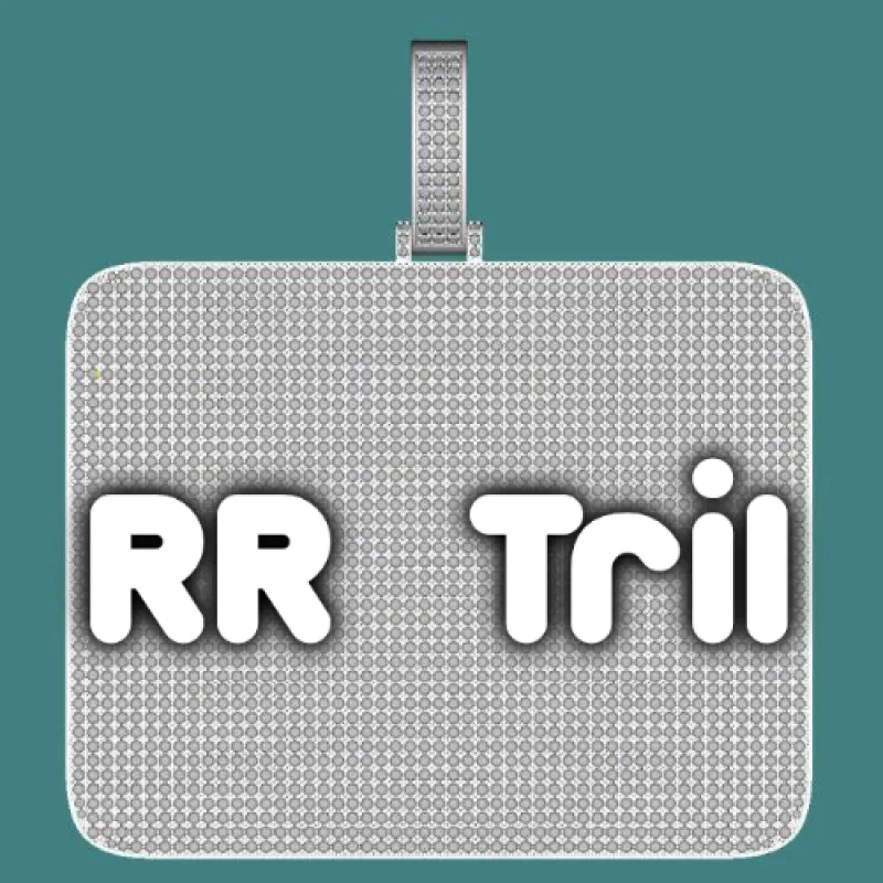 CUSTOM LETTER NECKLACE 3D BIG SQUARE sold by The GUU Shop