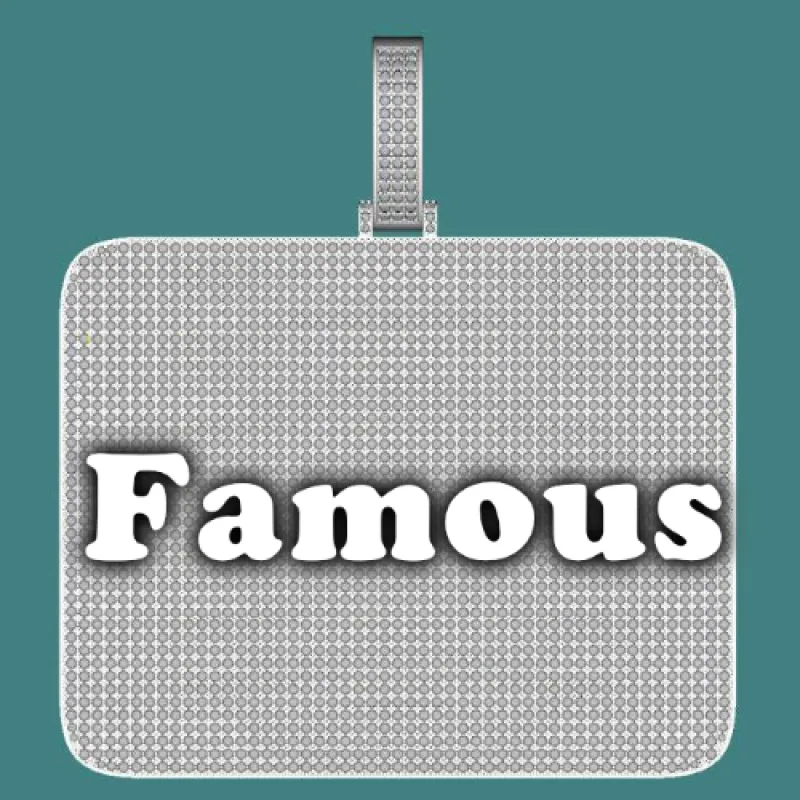 CUSTOM LETTER NECKLACE 3D BIG SQUARE sold by The GUU Shop