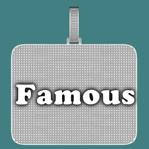 CUSTOM LETTER NECKLACE 3D BIG SQUARE sold by The GUU Shop