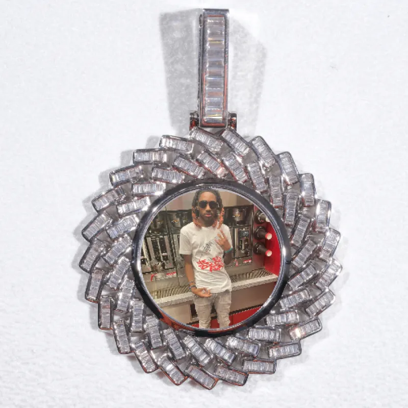 Large 3D Baguette Custom Picture Pendant sold by The GUU Shop