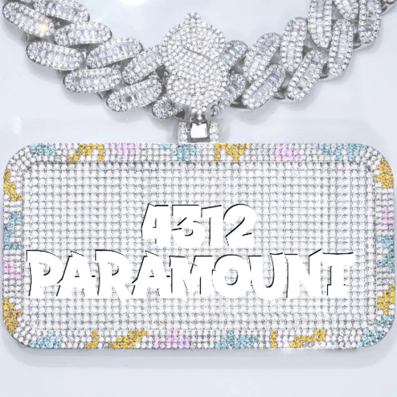 CUSTOM LETTER NECKLACE 3D COLORFUL SQUARE sold by The GUU Shop