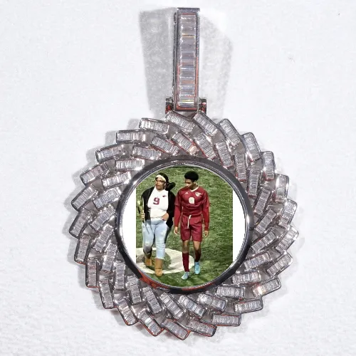 Large 3D Baguette Custom Picture Pendant sold by The GUU Shop