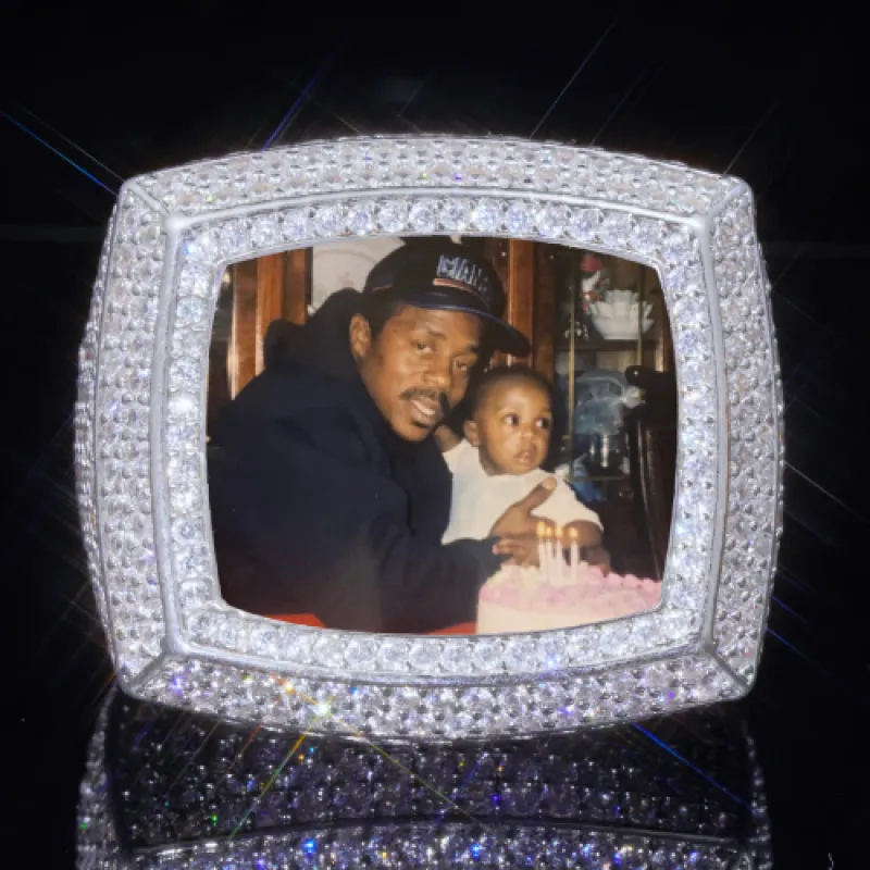 3D CUSTOM PICTURE ICED RING sold by The GUU Shop