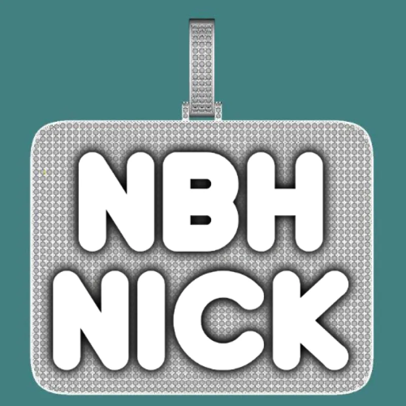 CUSTOM LETTER NECKLACE 3D BIG SQUARE sold by The GUU Shop