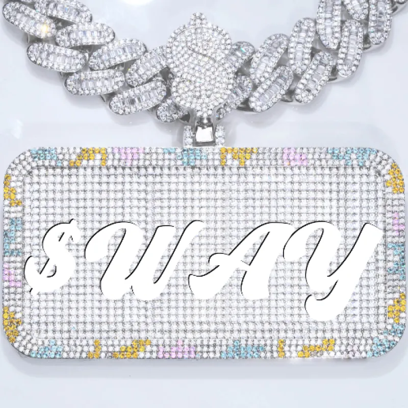 CUSTOM LETTER NECKLACE 3D COLORFUL SQUARE sold by The GUU Shop