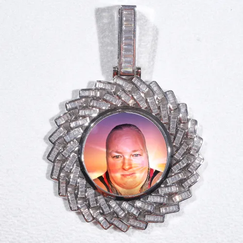 Large 3D Baguette Custom Picture Pendant sold by The GUU Shop