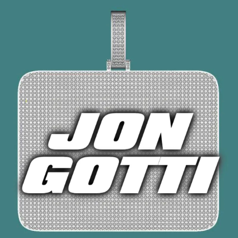 CUSTOM LETTER NECKLACE 3D BIG SQUARE sold by The GUU Shop