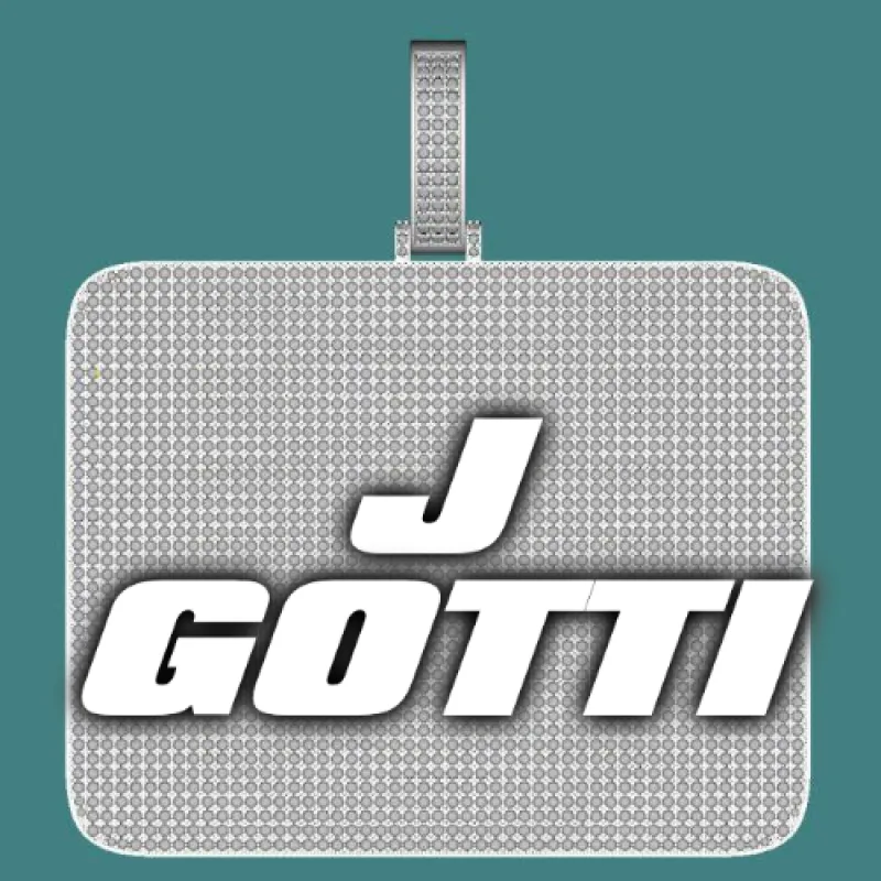 CUSTOM LETTER NECKLACE 3D BIG SQUARE sold by The GUU Shop