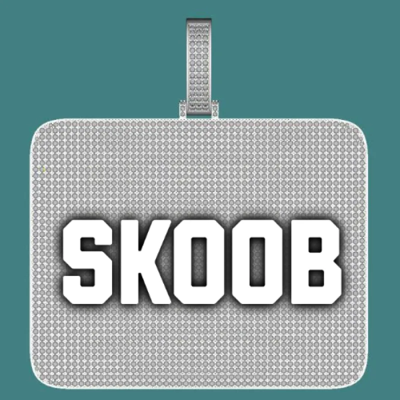 CUSTOM LETTER NECKLACE 3D BIG SQUARE sold by The GUU Shop