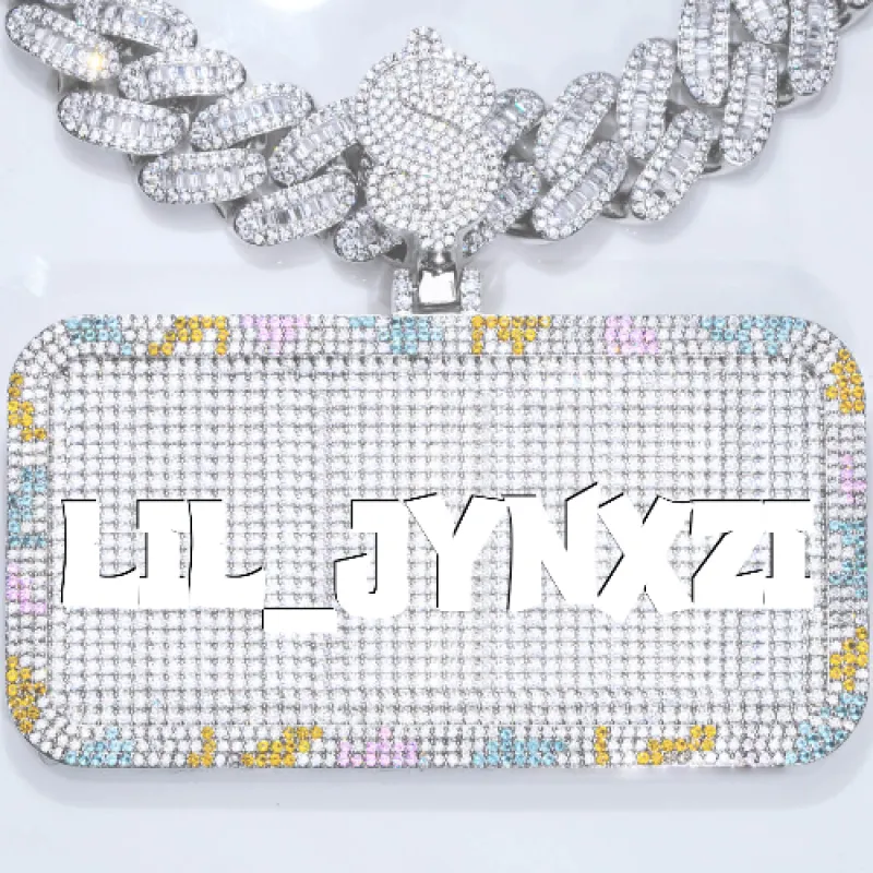 CUSTOM LETTER NECKLACE 3D COLORFUL SQUARE sold by The GUU Shop