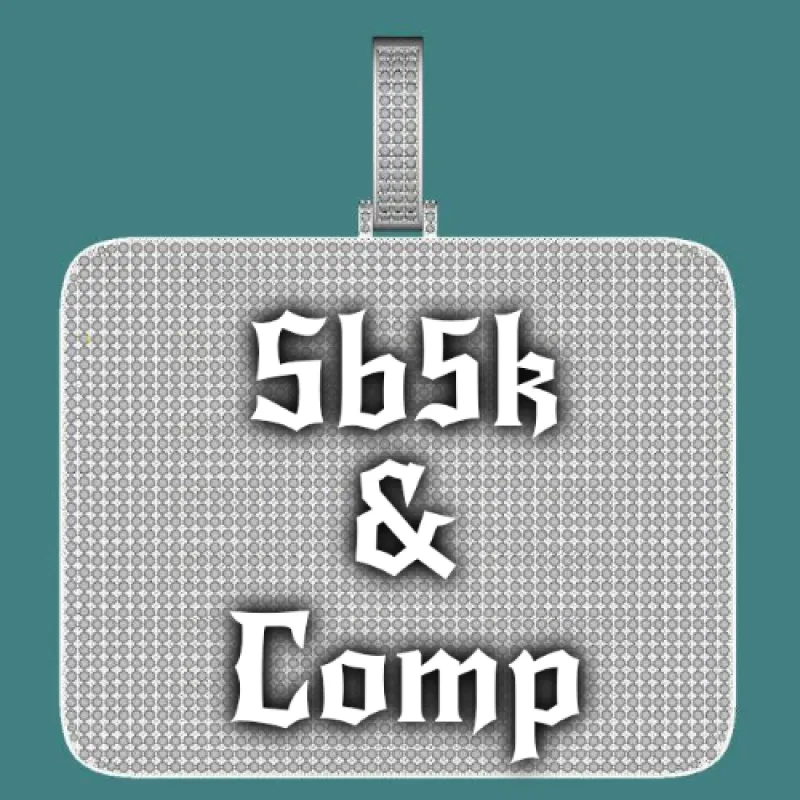 CUSTOM LETTER NECKLACE 3D BIG SQUARE sold by The GUU Shop