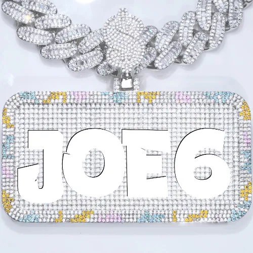 CUSTOM LETTER NECKLACE 3D COLORFUL SQUARE sold by The GUU Shop