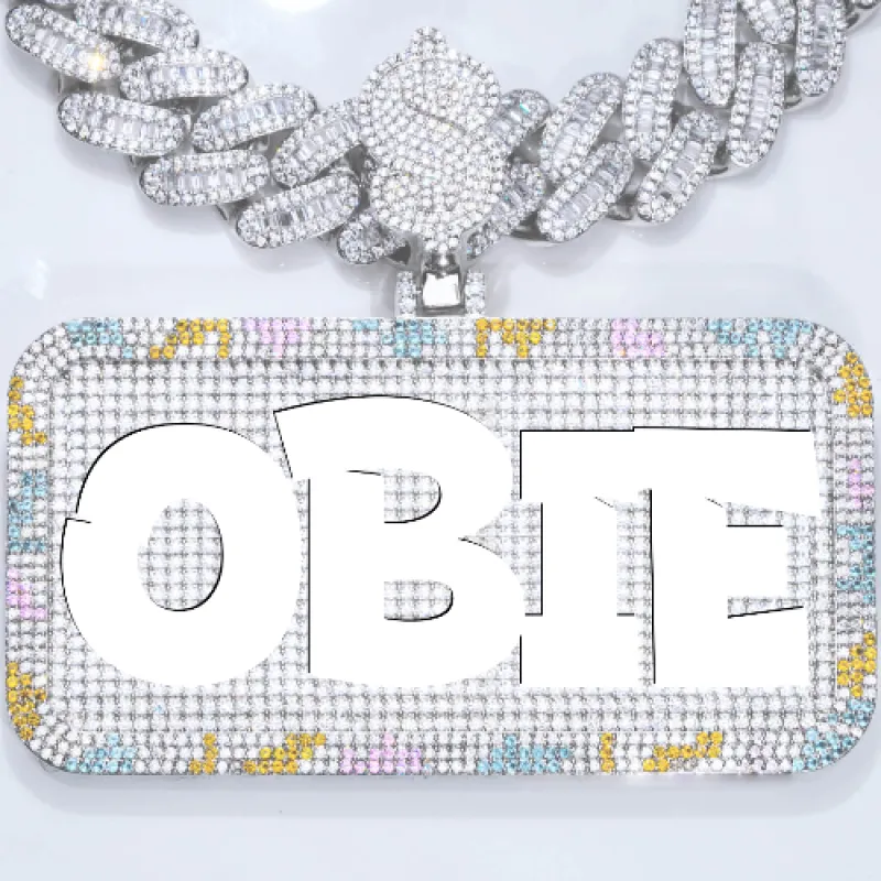 CUSTOM LETTER NECKLACE 3D COLORFUL SQUARE sold by The GUU Shop