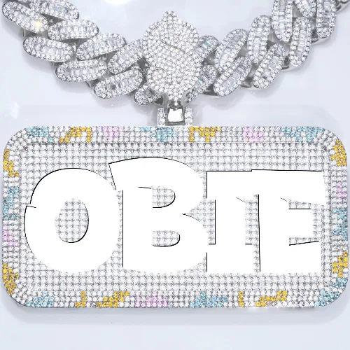 CUSTOM LETTER NECKLACE 3D COLORFUL SQUARE sold by The GUU Shop