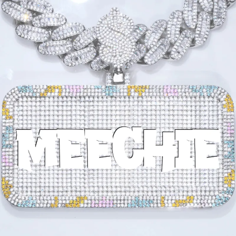 CUSTOM LETTER NECKLACE 3D COLORFUL SQUARE sold by The GUU Shop