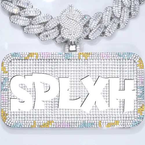 CUSTOM LETTER NECKLACE 3D COLORFUL SQUARE sold by The GUU Shop