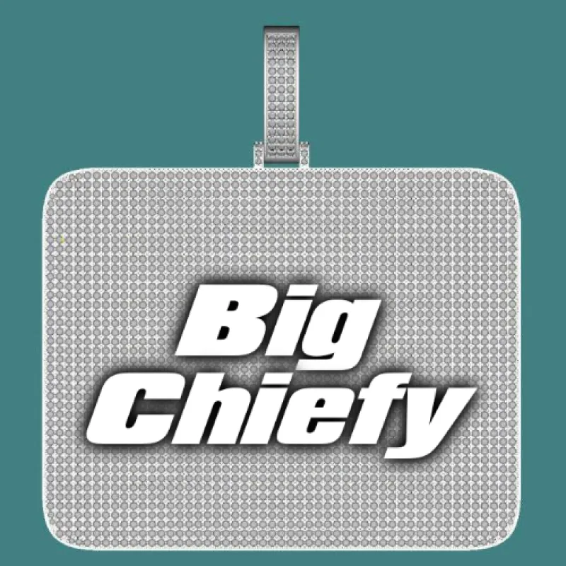 CUSTOM LETTER NECKLACE 3D BIG SQUARE sold by The GUU Shop