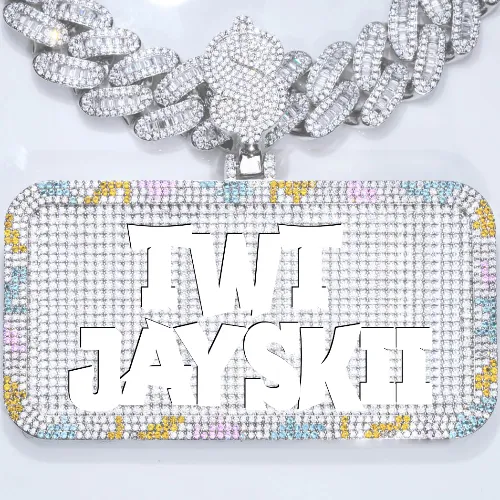 CUSTOM LETTER NECKLACE 3D COLORFUL SQUARE sold by The GUU Shop