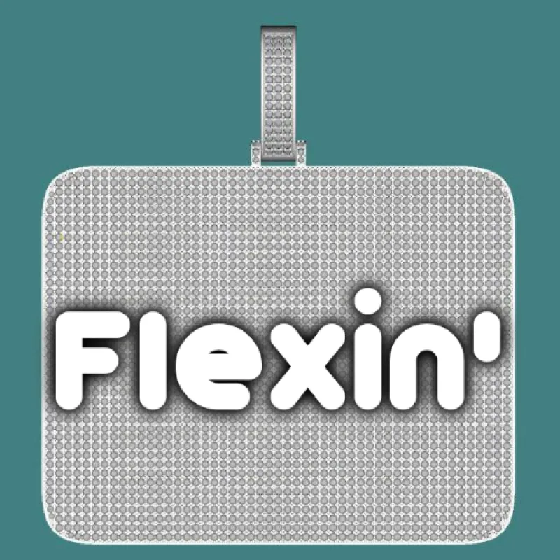 CUSTOM LETTER NECKLACE 3D BIG SQUARE sold by The GUU Shop