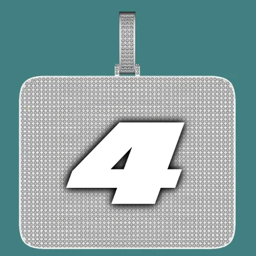 CUSTOM LETTER NECKLACE 3D BIG SQUARE sold by The GUU Shop