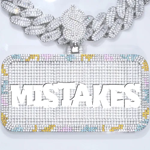 CUSTOM LETTER NECKLACE 3D COLORFUL SQUARE sold by The GUU Shop