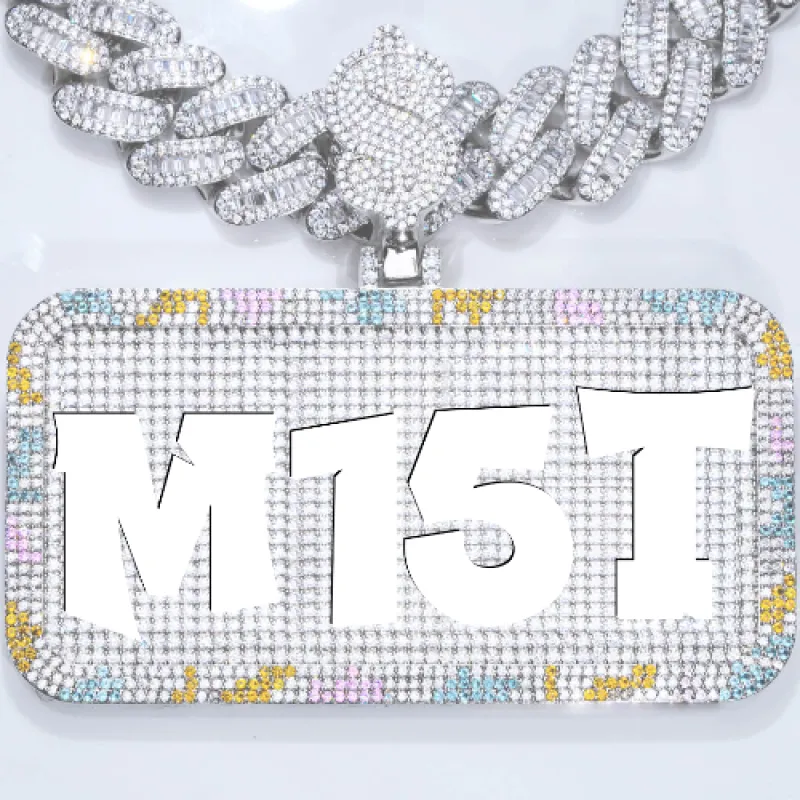 CUSTOM LETTER NECKLACE 3D COLORFUL SQUARE sold by The GUU Shop