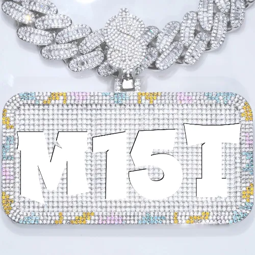 CUSTOM LETTER NECKLACE 3D COLORFUL SQUARE sold by The GUU Shop