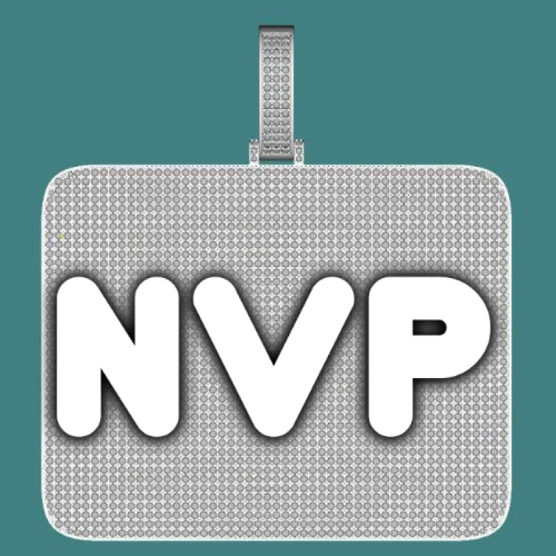 CUSTOM LETTER NECKLACE 3D BIG SQUARE sold by The GUU Shop