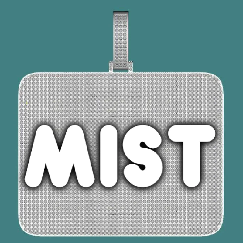 CUSTOM LETTER NECKLACE 3D BIG SQUARE sold by The GUU Shop