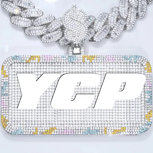 CUSTOM LETTER NECKLACE 3D COLORFUL SQUARE sold by The GUU Shop