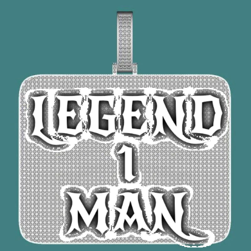 CUSTOM LETTER NECKLACE 3D BIG SQUARE sold by The GUU Shop