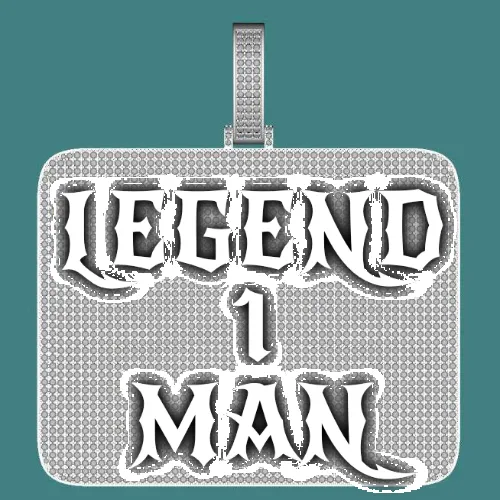 CUSTOM LETTER NECKLACE 3D BIG SQUARE sold by The GUU Shop