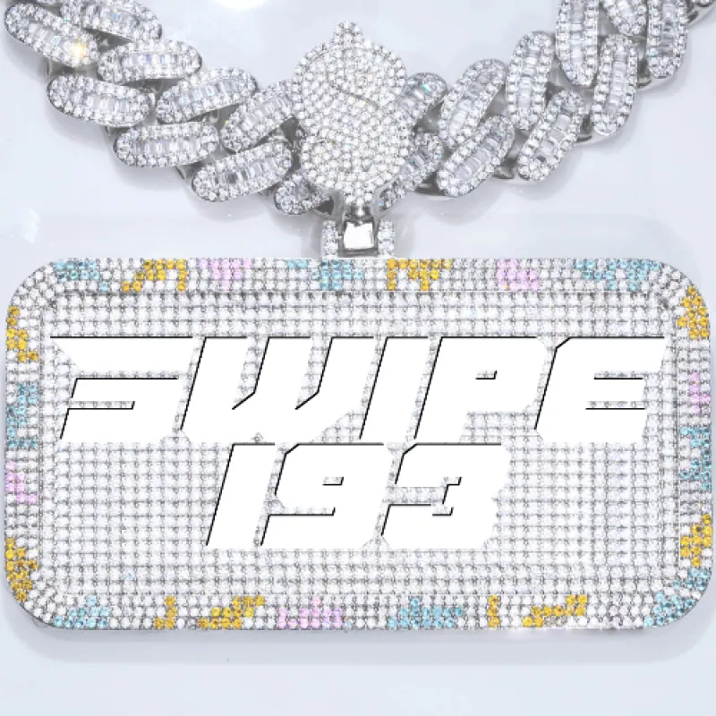 CUSTOM LETTER NECKLACE 3D COLORFUL SQUARE sold by The GUU Shop