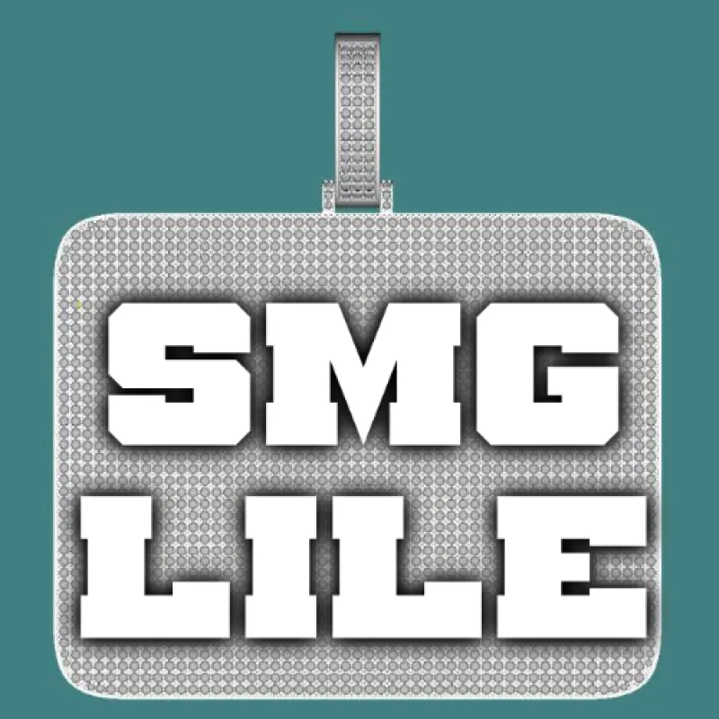 CUSTOM LETTER NECKLACE 3D BIG SQUARE sold by The GUU Shop