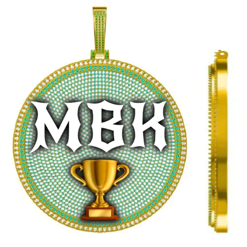 CUSTOM LETTER NECKLACE 3D BIG DISC sold by The GUU Shop