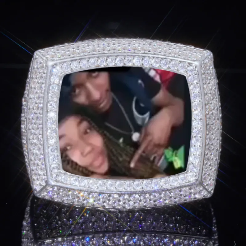 3D CUSTOM PICTURE ICED RING sold by The GUU Shop