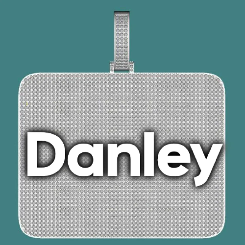 CUSTOM LETTER NECKLACE 3D BIG SQUARE sold by The GUU Shop