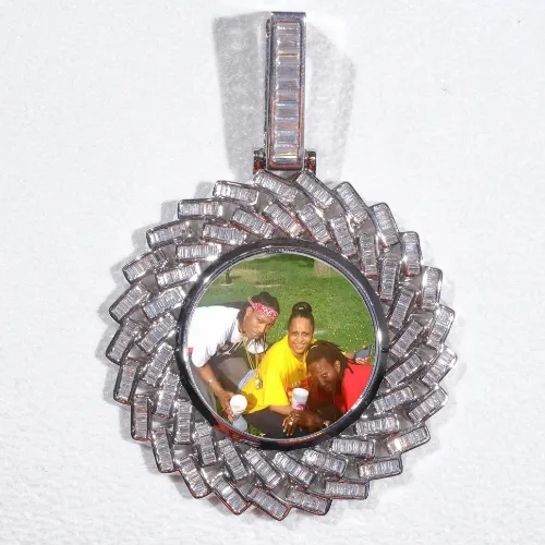 Large 3D Baguette Custom Picture Pendant sold by The GUU Shop