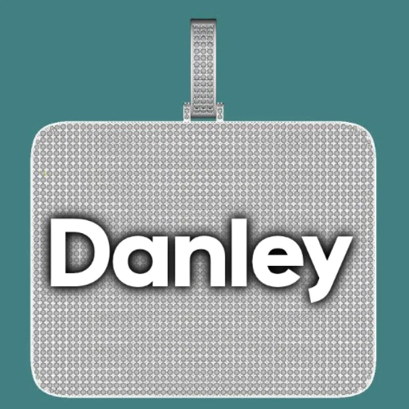 CUSTOM LETTER NECKLACE 3D BIG SQUARE sold by The GUU Shop