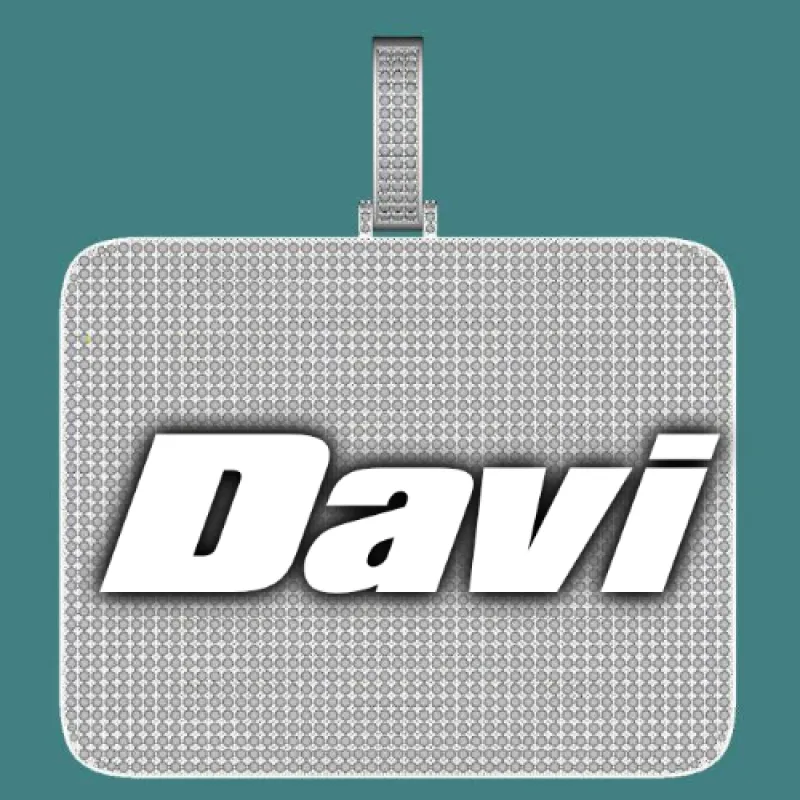 CUSTOM LETTER NECKLACE 3D BIG SQUARE sold by The GUU Shop