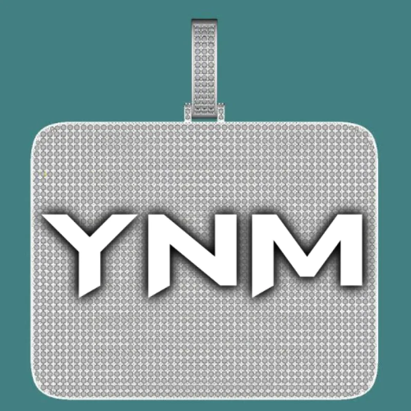 CUSTOM LETTER NECKLACE 3D BIG SQUARE sold by The GUU Shop