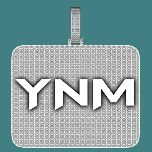 CUSTOM LETTER NECKLACE 3D BIG SQUARE sold by The GUU Shop