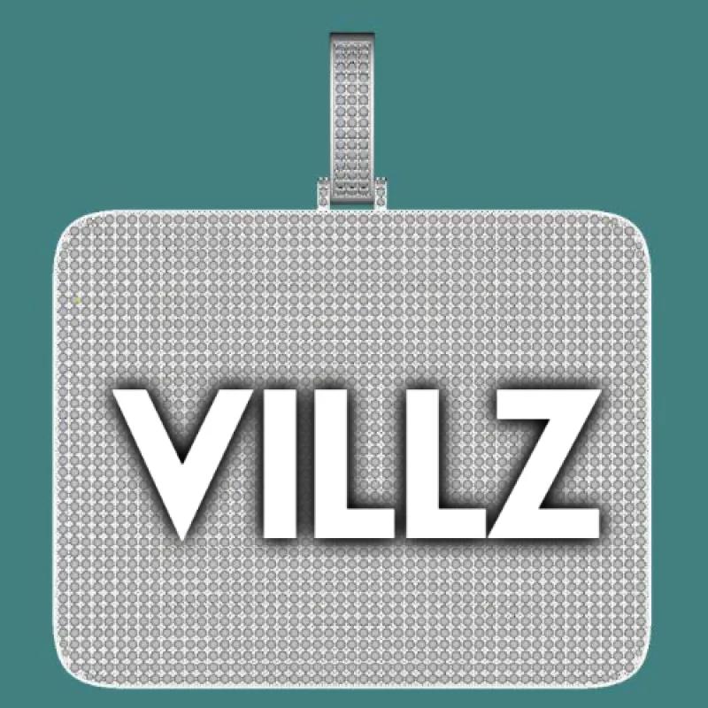 CUSTOM LETTER NECKLACE 3D BIG SQUARE sold by The GUU Shop