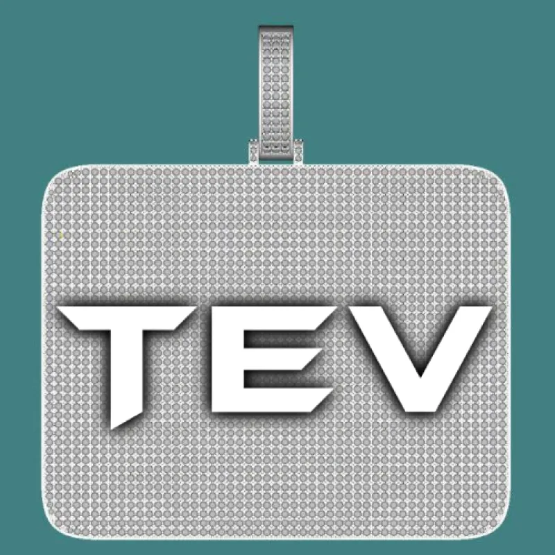 CUSTOM LETTER NECKLACE 3D BIG SQUARE sold by The GUU Shop