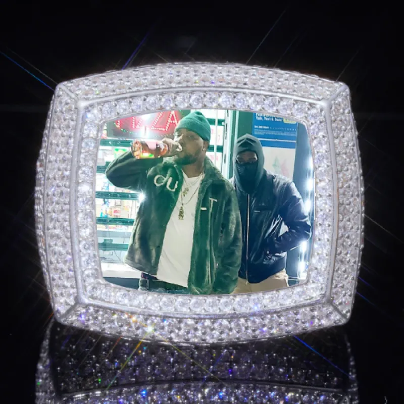 3D CUSTOM PICTURE ICED RING sold by The GUU Shop