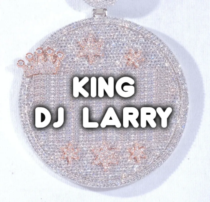 CUSTOM LETTER NECKLACE 3D BIG CROWN DISC sold by The GUU Shop