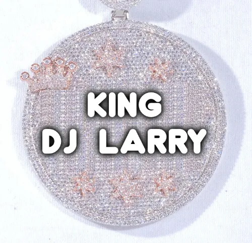 CUSTOM LETTER NECKLACE 3D BIG CROWN DISC sold by The GUU Shop