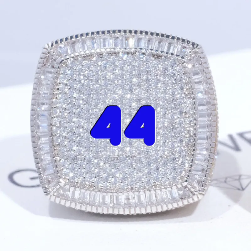 CUSTOM LETTER 3D ICED RING sold by The GUU Shop