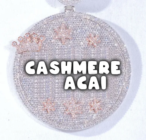 CUSTOM LETTER NECKLACE 3D BIG CROWN DISC sold by The GUU Shop