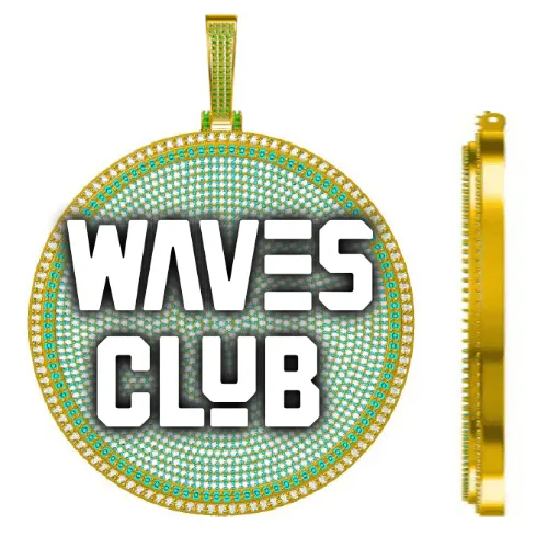 CUSTOM LETTER NECKLACE 3D BIG DISC sold by The GUU Shop